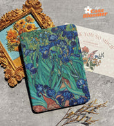 Custom Name Iries Art Oil Painting by Van Gogh iPad case, Free Personalization